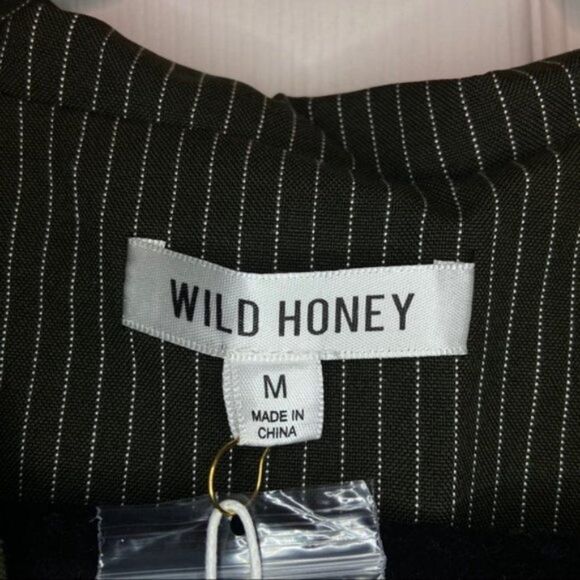 Wild Honey Jumpsuit Wide Leg Pinstripe New Y - Picture 10 of 14